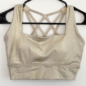 BUFF BUNNY Revolution V2 Sports Bra Gold Snake Print Small